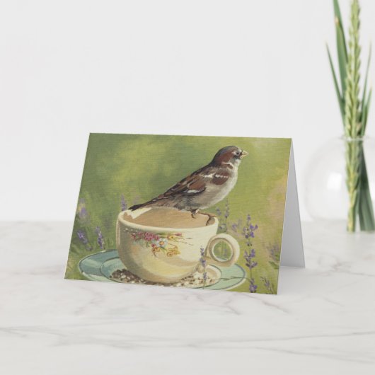 0470 Sparrow Birthday-kaart Kaart (Voorkant)