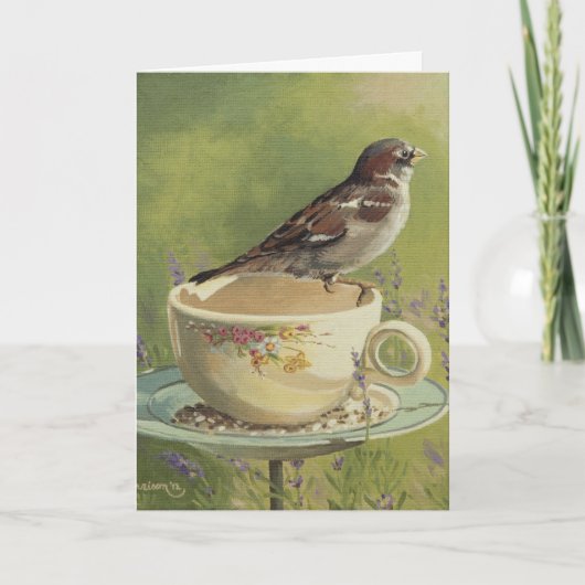 0470 Sparrow Birthday-kaart Kaart (Voorkant)