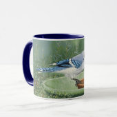 0481 Blue Jay bij feeder Mok (Voorkant links)