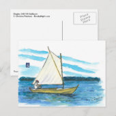 (048) Dinghy Small Boat Briefkaart (Voorkant / Achterkant)