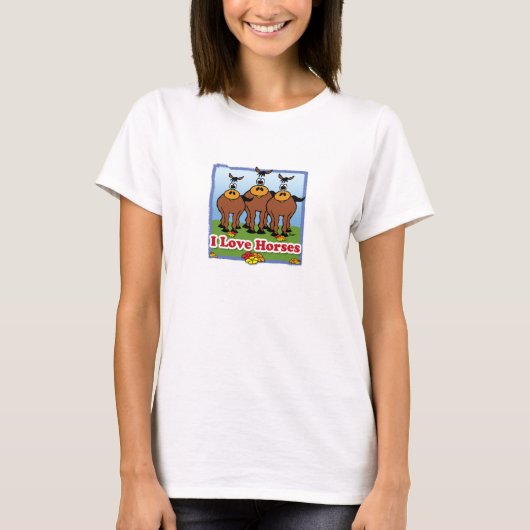 048 I Love Horses T-shirt (Voorkant)
