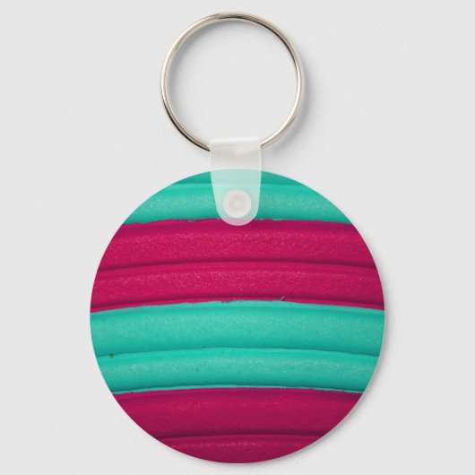 04 Blauwe en roze regenboogSleutelhanger Sleutelhanger (Voorkant)