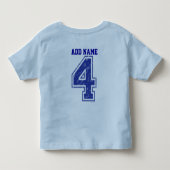 04 Custom Jersey Blue Kinder Shirts (Achterkant)
