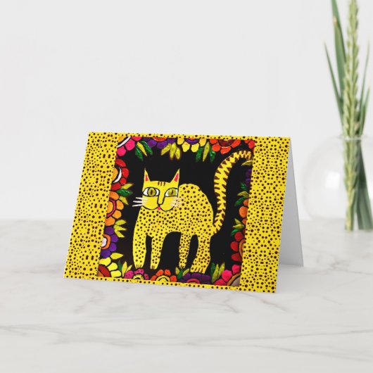 04 - Happy Birthday Basi, het kattenWenskaart Kaart (Voorkant)