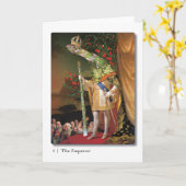 04 het Wenskaart van het Tarot van de Keizer Kaart (Gele Bloem)