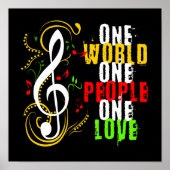 04 Reggae Music Clef Poster (Voorkant)