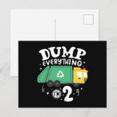 04.Vuilniswagen voor een Vuilniswagen Fan Uitnodiging Briefkaart (Voorkant / Achterkant)