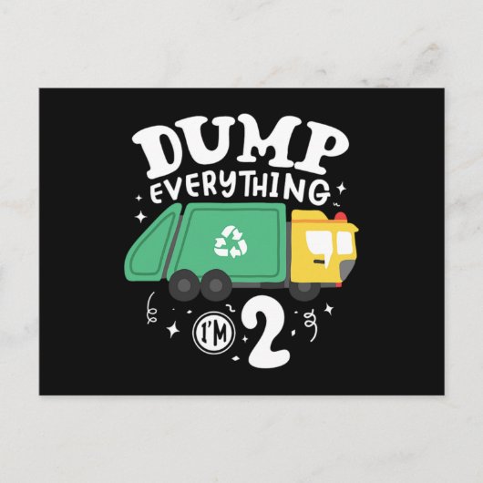 04.Vuilniswagen voor een Vuilniswagen Fan Uitnodiging Briefkaart (Voorkant)