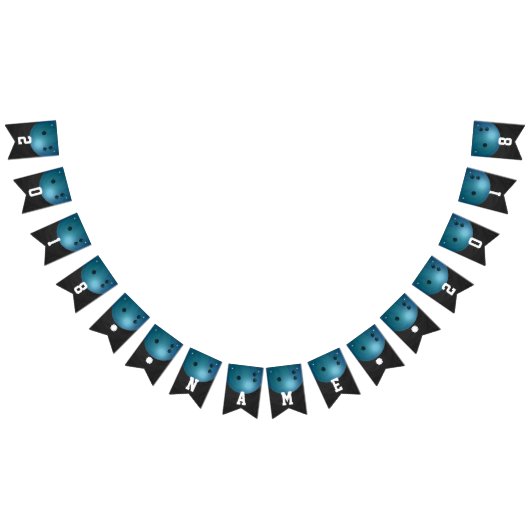 04of12 Bowling Ball Theme Party Custom Vlaggetjes (Alle)