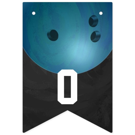 04of12 Bowling Ball Theme Party Custom Vlaggetjes (Tweede vlag)