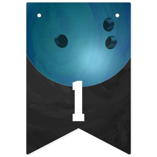 04of12 Bowling Ball Theme Party Custom Vlaggetjes (Derde vlag)