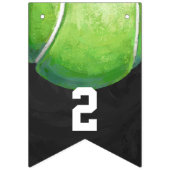 04of12 Tennis Ball Thed Party Bunting Vlaggetjes (Eerste vlag)