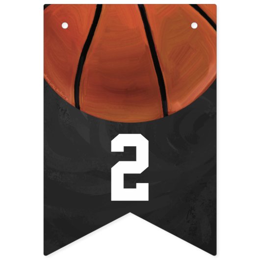 04van de 12 Basketball Thmed Party Bunting Vlaggetjes (Eerste vlag)