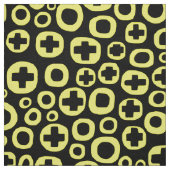 050215 - Geel op zwart Stof (Swatch)