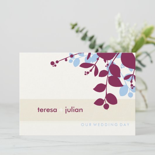 051-Tonya: bruiloft nodigt 1 uit Kaart (Staand voorkant)