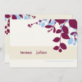 051-Tonya: bruiloft nodigt 1 uit Kaart (Voorkant / Achterkant)