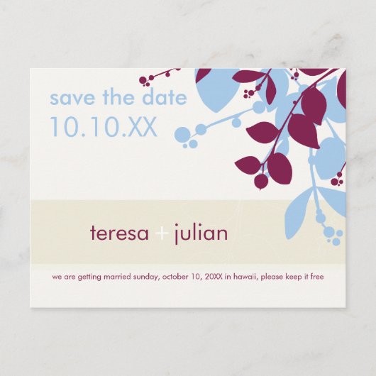 051 Tonya :: SAVE THE DATE :: native Aankondigingskaart (Voorkant)