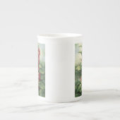 0536 Bourgogne Hollyhocks Porselein Kop (Voorkant)