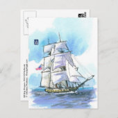 (053) US Brig Niagara Sailboot Briefkaart (Voorkant / Achterkant)