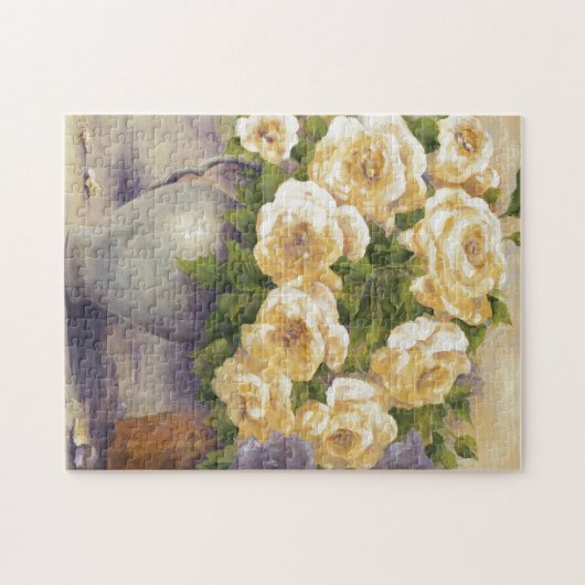 0548 Gele rozen in Pitcher Legpuzzel (Horizontaal)