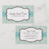 055-Amy :: visitekaartje - funky damask v1 (Voorkant / Achterkant)