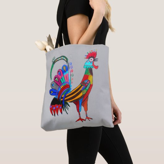 055 - Haan Canvas tas (Dichtbij)