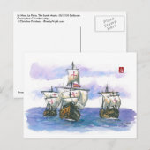 (057) La Nina, La Pinta, Santa Maria Sailships Briefkaart (Voorkant / Achterkant)