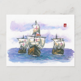 (057) La Nina, La Pinta, Santa Maria Sailships Briefkaart