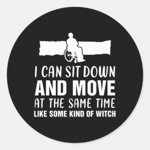 058152 Ik kan gaan zitten en rolstoelhandicap verp Ronde Sticker