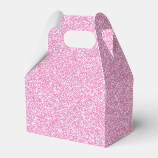 05 Baby Roze Glitter Print Sparkles Gable Bedankdoosjes (Voorkant Zijde)
