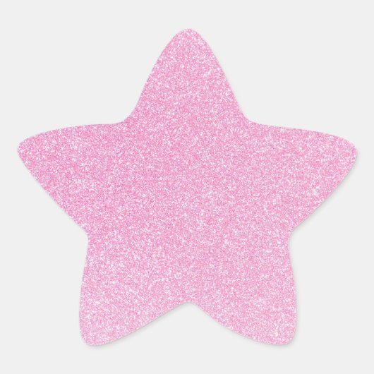 05 Baby Roze Glitter Print Sparkles Star Ster Sticker (Voorkant)