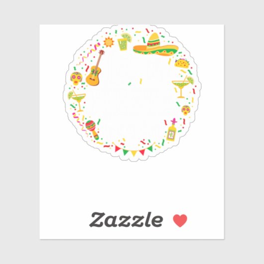 05.Cinco de Mayo Let the Fiesta Begin Margarita Co Sticker (Vel)
