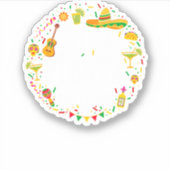 05.Cinco de Mayo Let the Fiesta Begin Margarita Co Sticker (Voorkant)