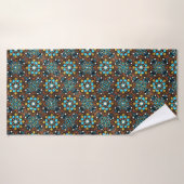 05 Handdoeken van bruin en Turquoise Bath (Badhanddoek)