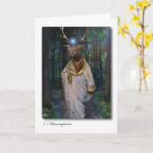 05 Hierophant Tarot Wenskaart Kaart (Gele Bloem)