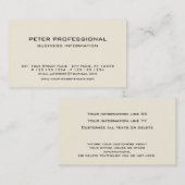 05 Moderne professionele ivoorcrème voor Visitekaa Visitekaartje (Voorkant / Achterkant)