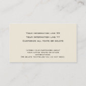 05 Moderne professionele ivoorcrème voor Visitekaa Visitekaartje (Achterkant)