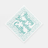 05 Verjaardagsnummer Patroon Scallops Blauwgroen/w Servet (Hoek)