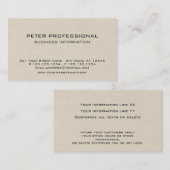 05 Visitekaartje van leer-leder van ivoor (Voorkant / Achterkant)