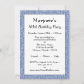 05th verjaardagsfeestje blauw/wit nummerpatroon kaart (Voorkant)