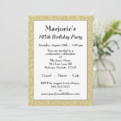 05th verjaardagsfeestje goud/wit nummerpatroon kaart (Staand voorkant)