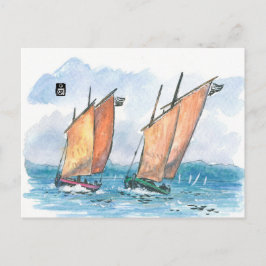 (061) Twee Sinagots-zeilboten Briefkaart