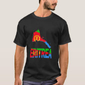 06256 Eritrea Map Eritrean Flag Africa T-shirt (Voorkant)