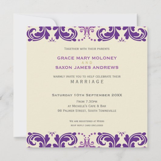 064 Enna :: BRUILOFT UITNODIGT - savvy SQ Kaart (Achterkant)