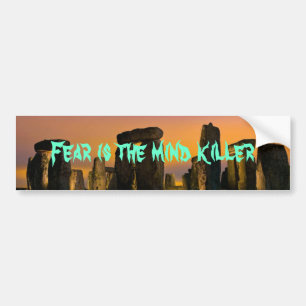065, angst is de geestelijke moordenaar bumpersticker