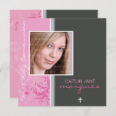 065 Rosemary:: DE EERSTE HEILIGE COMMUNIE NODIGT Kaart (Voorkant / Achterkant)