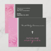 065 Rozemarijn:: EERSTE COMMUNIE UITNODIGING 2 (Voorkant / Achterkant)