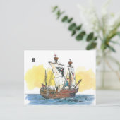 (066) Lisa von Lubeck Medieval Caravel Briefkaart (Staand voorkant)