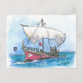 (067) Kybele Ancient Greek Bireme Briefkaart (Voorkant)