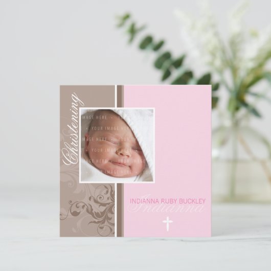 069 Bree:: Uitnodiging voor de doop 2 (Staand voorkant)